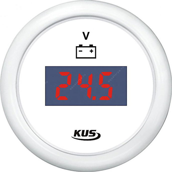 Вольтметр цифровой 8-32 вольт WW бел/бел KUS (KY23303)